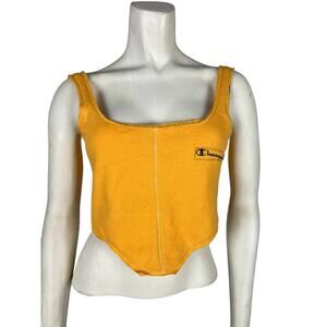 Undone Upcycled Champion corset tank top Shirt Streetwear OOAK Xs S Upcycled